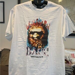 New in bag - Bape White Tee with Colorful Ape Graphic